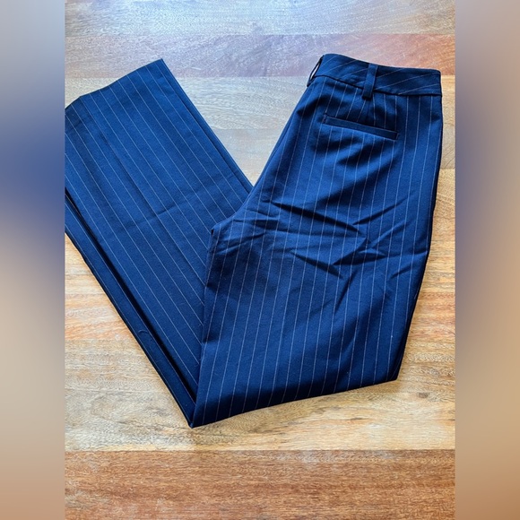 Women’s  Navy Pinstripe Pants | Size 10 - Picture 2 of 7